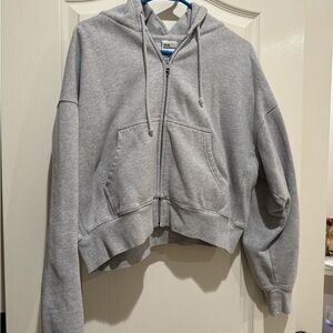 Aritzia Gray Hoodie Sweater